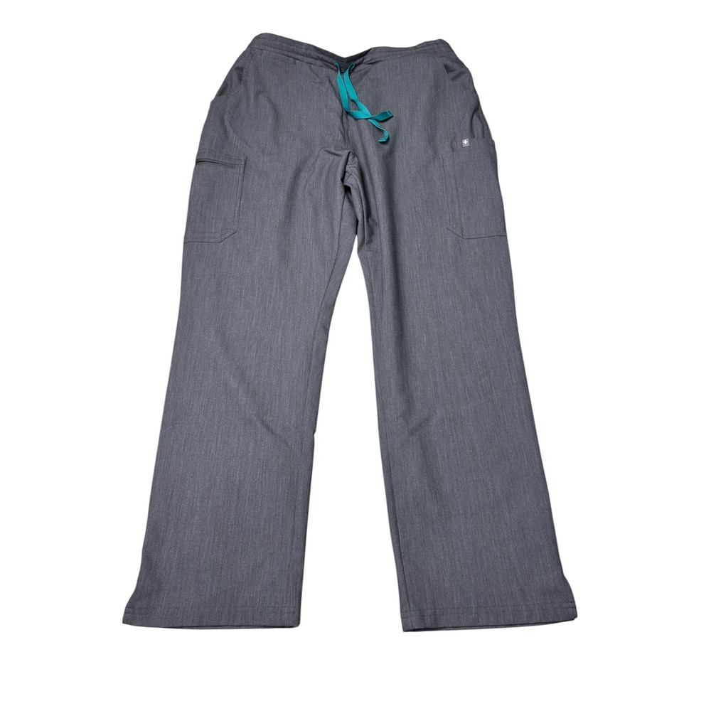 FIGS High Waisted‎ Yola Skinny Scrub Pants Large W34 L29 Gray Heathered tw2000r